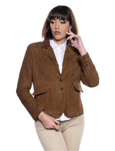 Leather Trend Classic 712 - Giacca Donna Cuoio in vera pelle camoscio