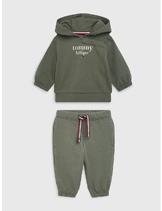 TOMMY HILFIGER BABY GRAPHIC LOGO HOODED SET
