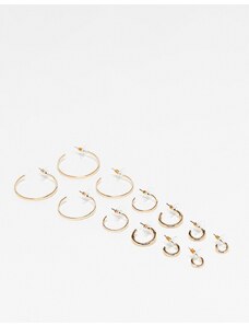 ALDO - Sharla - Confezione multipack di orecchini a cerchio color oro