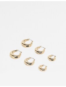 ALDO - Rothorn - Confezione multipack di orecchini a cerchio spessi color oro