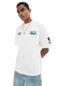 The Couture Club - T-shirt bianca con grafica stile motocross-Bianco