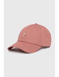 Tommy Hilfiger berretto da baseball in cotone colore rosa