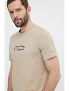 Tommy Hilfiger t-shirt in cotone uomo colore beige MW0MW34429