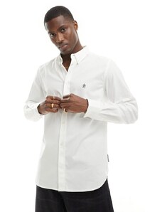 French Connection - Camicia Oxford a maniche lunghe bianca-Bianco
