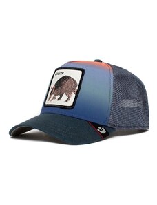 Goorin Bros cappello con visiera in misto lino Balladillo colore blu 101-0368