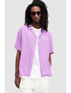 AllSaints camicia ACCESS SS SHIRT uomo colore violetto M064SA