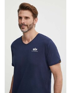 Alpha Industries t-shirt in cotone uomo colore nero