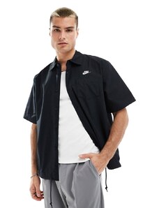 Nike Club - Camicia a maniche corte nera-Nero