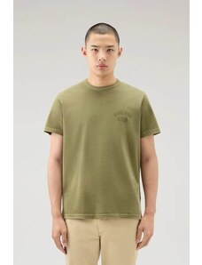 WOOLRICH T-shirt tinta in capo in puro cotone