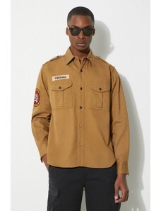 Human Made camicia in cotone Boy Scout Shirt uomo colore beige HM27SH001