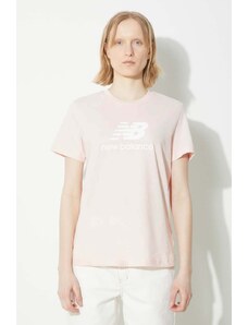 New Balance t-shirt in cotone Sport Essentials donna colore rosa WT41502OUK