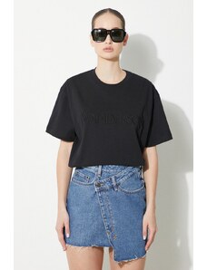 JW Anderson t-shirt in cotone Logo Embroidery T-Shirt donna colore nero JT0218.PG0980.999