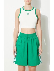 adidas Originals pantaloncini 3S Cargo Shorts donna colore verde con applicazione JH1073