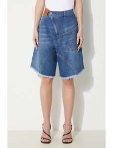 JW Anderson pantaloncini di jeans Twisted Workwear Shorts donna colore blu DT0090.PG1164.831