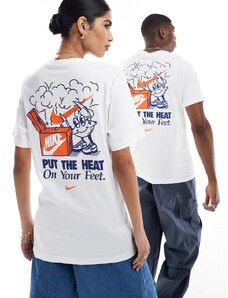 Nike - T-shirt unisex bianca con stampa con chef sulla schiena-Bianco