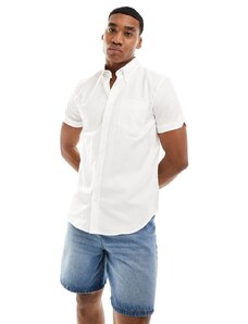 Ben Sherman - Camicia Oxford bianca a maniche corte-Bianco