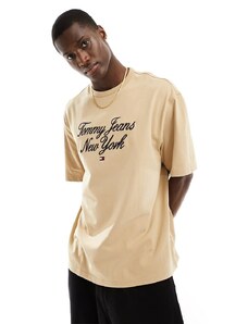 Tommy Jeans - T-shirt con scritta "New York" e logo-Neutro