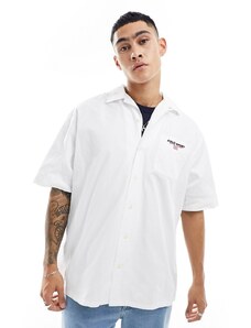 Polo Ralph Lauren - Sport Capsule - Camicia chino a maniche corte oversize ampia bianca con logo sulla tasca-Bianco
