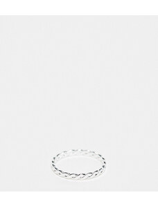 Kingsley Ryan - Anello a fascia in argento sterling con design attorcigliato