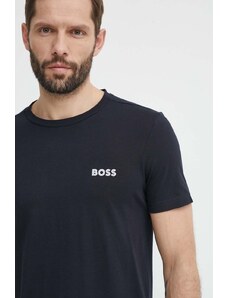 Boss Green t-shirt in cotone uomo colore blu