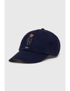Polo Ralph Lauren berretto da baseball in cotone colore blu navy con applicazione 211949925
