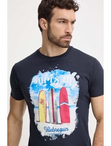 Vilebrequin t-shirt in cotone PORTISOL uomo colore blu navy PTSAP385