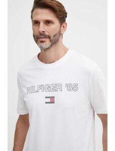 Tommy Hilfiger t-shirt in cotone uomo colore bianco MW0MW34427
