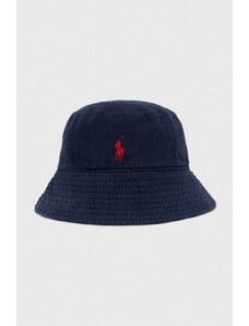 Polo Ralph Lauren cappello di lino colore blu navy 455938465