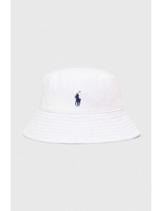 Polo Ralph Lauren cappello di lino colore bianco 455938465