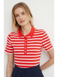 Tommy Hilfiger polo donna colore rosso