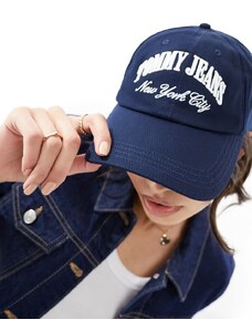 Tommy Jeans - Cappello navy con scritta del logo-Blu navy