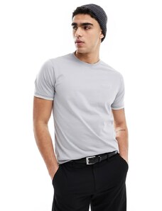 Barbour International - Philip - T-shirt grigio chiaro con bordi tono su tono