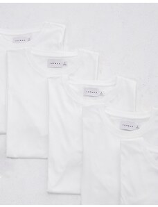 Topman - Confezione da 5 T-shirt classiche bianche-Bianco