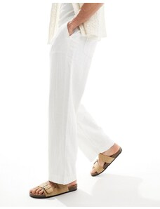 Abercrombie & Fitch - Pantaloni bianchi ampi e leggeri-Bianco