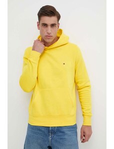 Tommy Hilfiger felpa uomo colore giallo con cappuccio