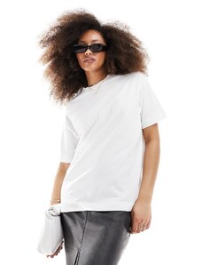 Pull&Bear - T-shirt oversize bianca-Bianco