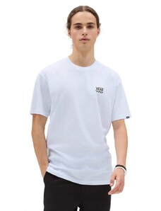 Vans - T-shirt a maniche corte bianca con logo a sinistra sul petto-Bianco