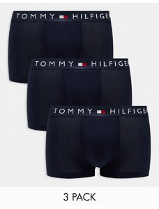 Tommy Hilfiger Original - Confezione da 3 paia di boxer aderenti color blu navy