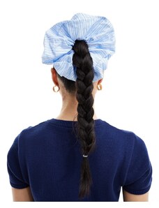 ASOS DESIGN - Elastico per capelli blu a righe