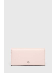 Lauren Ralph Lauren portafoglio in pelle donna colore rosa 432935939