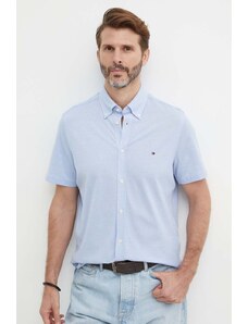 Tommy Hilfiger camicia in cotone uomo colore blu MW0MW30911