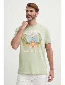 Guess t-shirt in cotone uomo colore verde M4GI60 K9RM1