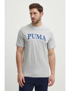 Puma t-shirt in cotone SQUAD uomo colore grigio con applicazione 678967