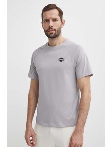 Hummel t-shirt in cotone hmlLGC KAI REGULAR HEAVY T-SHIRT uomo colore grigio con applicazione 223989