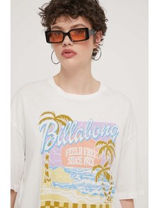 Billabong t-shirt in cotone donna colore bianco EBJZT00256