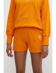 Casall pantaloncini in cotone colore arancione con applicazione
