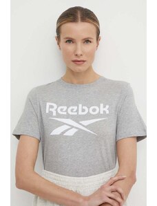 Reebok t-shirt in cotone Identity donna colore grigio 100034852