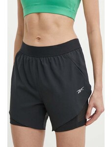 Reebok shorts da corsa colore nero 100075412