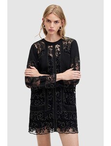 AllSaints vestito con aggiunta di lino NOUSH EMB DRESS colore nero WD591Z
