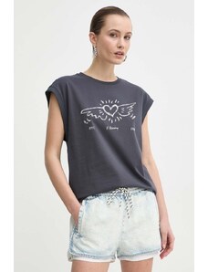 Miss Sixty t-shirt in cotone x Keith Haring donna colore grigio 6L1SJ2400000